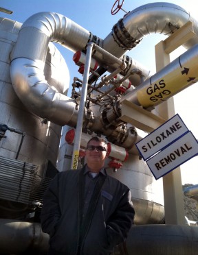 Jesus Vega runs the new power plant at the Chiquita Canyon Landfill. It turns methane gas into electricity for the cities of Burbank and Pasadena.