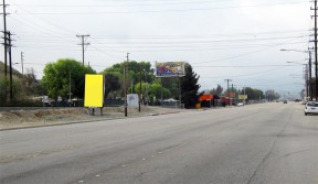 A CBS Outdoor billboard (in yellow) on Bouquet Canyon Road south of Bouquet Junction.