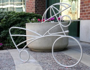 New bike racks in front of City Hall were designed by local artist Shuko Nielsen. What should they look like in Canyon Country?