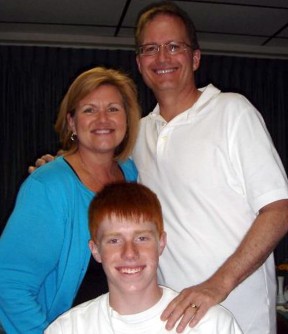 Michael (upper right), Karen and Bryce Laspisa in 2010.