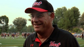 Mike Herrington is in his 25th year as the head coach of the Hart Indians.