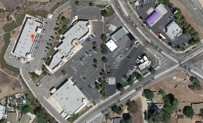 The building is at upper left. Google image.