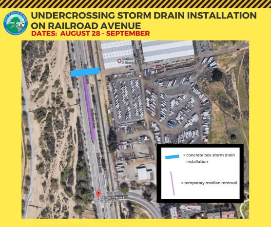 Railroad Avenue storm drain project map