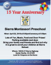 Sierra Montesorri Preschool to Celebrate 15th Anniversary