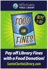 Sept. 1-30: Food for Fines Returns to the Santa Clarita Public Library