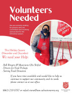 The Salvation Army's SCV Chapter is in need of holiday bell ringers