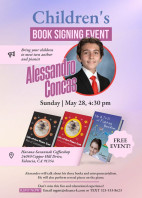 28 mai : Dédicace du livre pour enfants d'Alessandro Concas