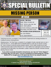 LASD Seeks Public’s Help Locating Man Missing from Canyon Country