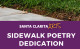 Oct. 2:  Santa Clarita Arts Sidewalk Poetry Reading Dedication