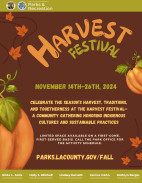 Nov.14: Harvest Festival Returns With Fall Fun and Cultural Showcase at County Parks