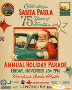 Nov. 28: 75th Annual Santa Paula Holiday Parade Honors Rey Frutos