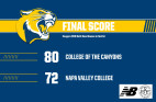 Cougars Win Fourth Straight 80-72 at Napa Valley