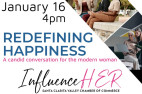 Jan. 16: InfluenceHER- Redefining Happiness, A Candid Conversation for the Modern Woman