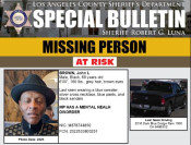 LASD Asks for the Public’s Help in Locating Missing Santa Clarita Man