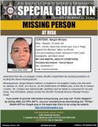 LASD is Asking for the Public’s Help Locating At-Risk Missing Person, Sergio Moises Centeno Canyon Country