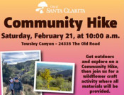 Feb. 21: Community Hike Towsley Canyon Open Space with Wildflower Craft