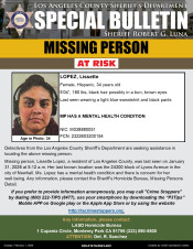 LASD Seeks Public’s Help Locating Missing Newhall Woman
