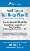 Jan. 28: Weigh In on Sand Canyon Trail Design