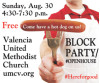 Aug. 30: Block Party at Valencia United Methodist