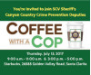 July 13: Share a Cup of Coffee with the Chief