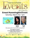 March 31: ‘Ernest Hummingbird’ Book Reading, Signing at Barnes & Noble