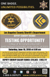 June 16: LASD Deputy Sheriff Trainee Testing Opportunity