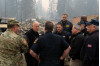 Brown Surveys Fire Damage, Orders Streamlined Cleanup, Recovery Aid