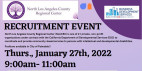 January 27 North Los Angeles County Regional Center Recruitment Fair