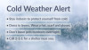 County Health Officer Issues Cold Weather Warning