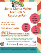 March 22. Santa Clarita Valley Youth Work, Resource Fair