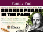 Shakespeare in the park, comes to the Castian Sports Complex