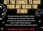 The COC Astronomy and Physics Club is looking for works of art to send into space