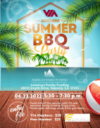 June 23. Date change of VIA summer barbecue party