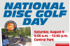 Aug 6: Central Park to Host National Disc Golf Day Event