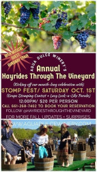 Oct. 1: StompFest at Agua Dulce Winery