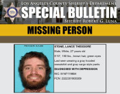 LASD is Asking for the Public’s Help Locating Missing Person Lance Theodore Stone