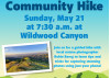 May 21: Community Hike Wildwood Canyon