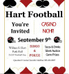 Sept. 9: Hart Football Casino Night Fundraiser, Tickets, Donations