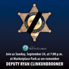Sept. 24: City Holds Candlelight Vigil to Honor Deputy Clinkunbroomer