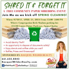 April 21: Free Community Paper Shredding Event