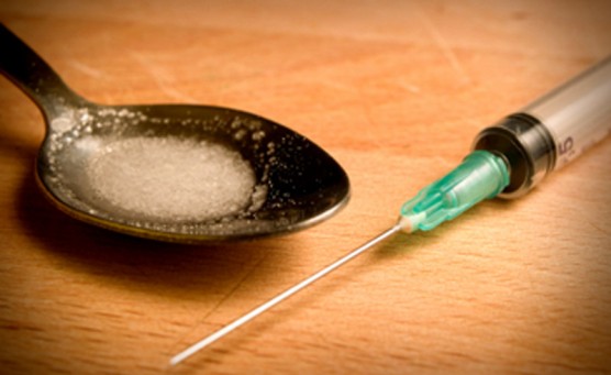 heroin and needle