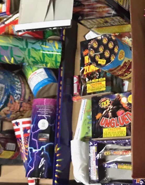 illegal fireworks confiscated on July 4