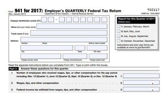 IRS tax form 941