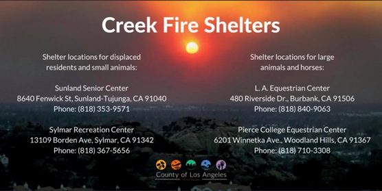 Creek fire shelters