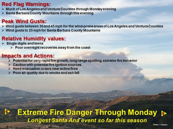 National Weather Service extreme fire danger warning 12-10-17