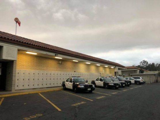Santa Clarita Valley Sheriff's Station parking lot booking area