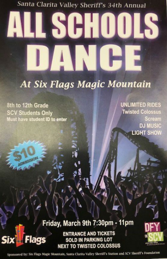 All Schools Dance 2018 flyer