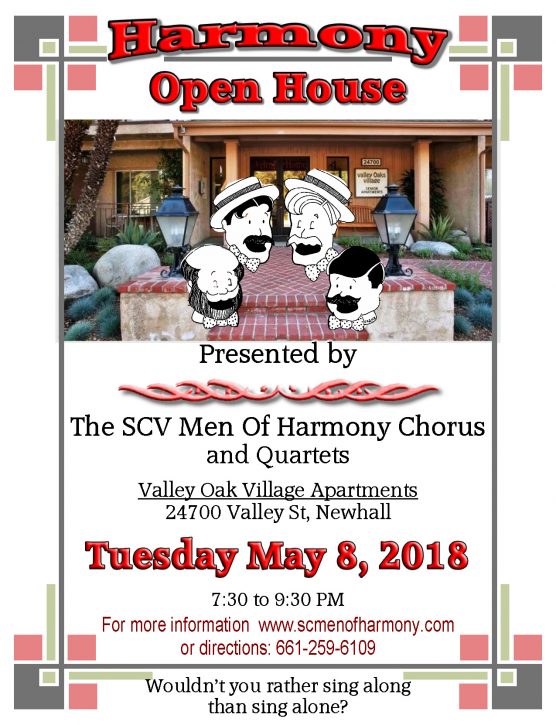 Men of Harmony Chorus Open House, May 8, 2018