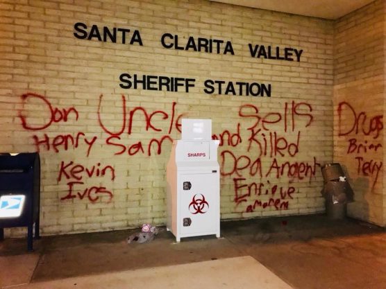 Sheriff's Station graffiti attack