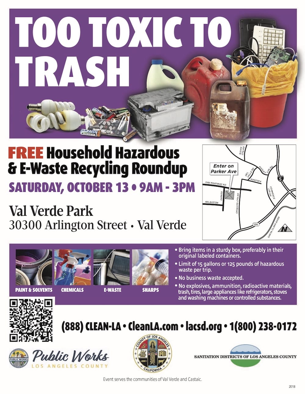 Oct. 13 Household Hazardous, EWaste Recycling Roundup